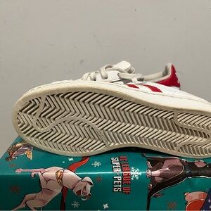 Adidas Women's White and Red Sneakers